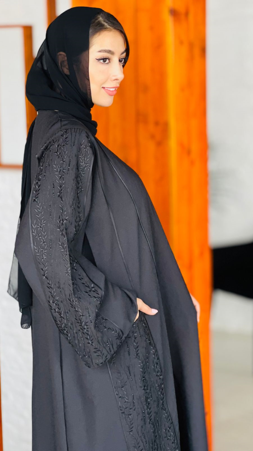 Embroidered And Crystal Abaya embroidered-and-crystal-abaya